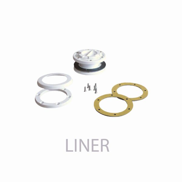Bocal de aspiração plano para Liner Ø63 ou 2”